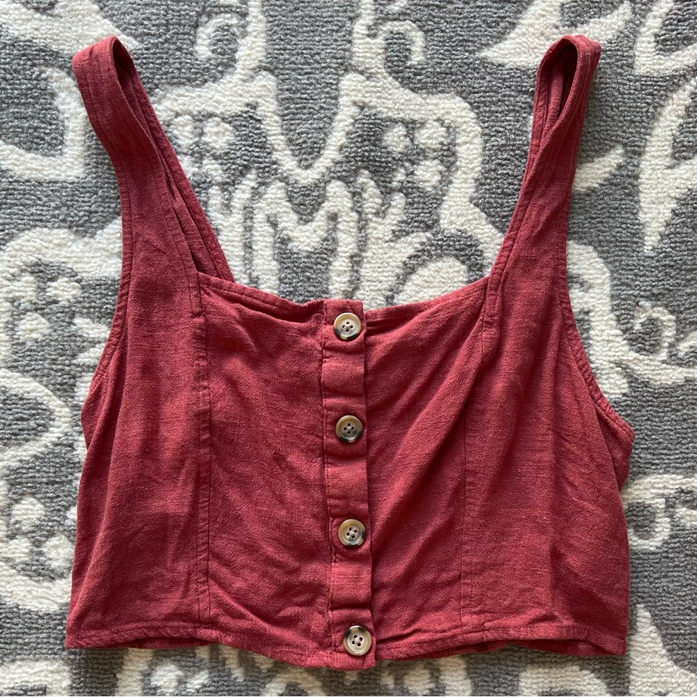 Aeropostale Crop Top Shirt Red Size Large